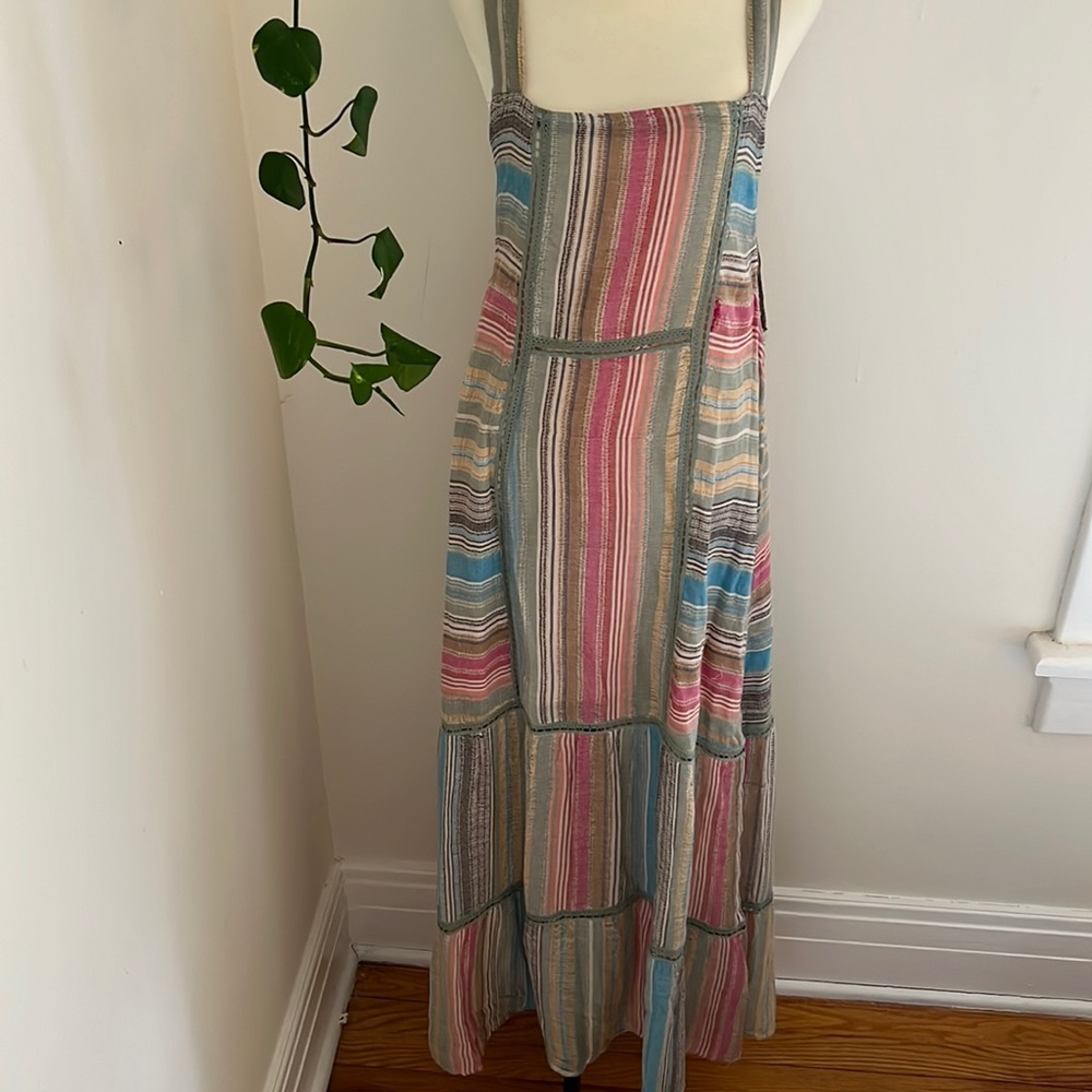 Free People Maxi Colorful low back dress